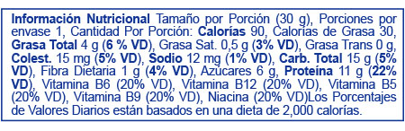 Tabla nutricional