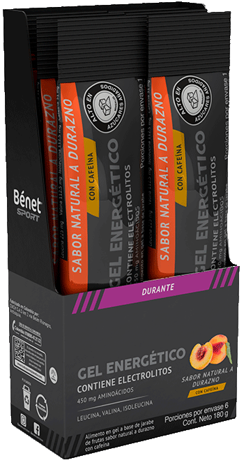 Gel energético con cafeína durazno